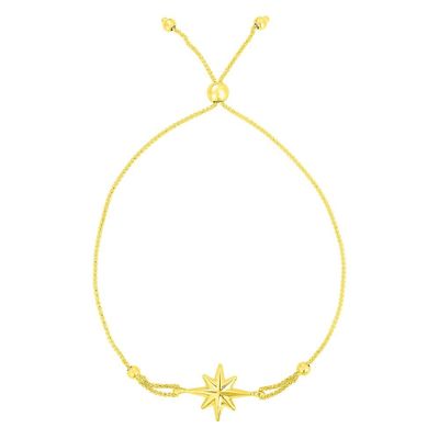 North Star Bolo Bracelet in 14K Yellow Gold