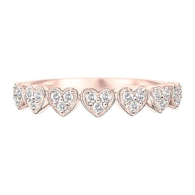1/5 ct. tw. Diamond Heart Ring 10K Rose Gold