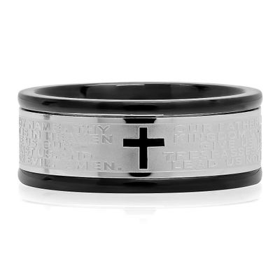 Men's Lord's Prayer Band Stainless Steel, 9MM