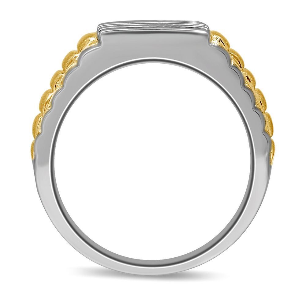Men's 1/4 ct. tw. Diamond Ring 10K White & Yellow Gold