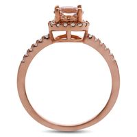 Morganite & 1/ ct. tw. Diamond Ring 10K Rose Gold