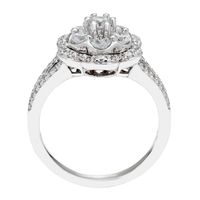 1 ct. tw. Diamond Flower Ring 10K White Gold