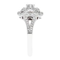 1 ct. tw. Diamond Flower Ring 10K White Gold