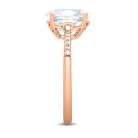 Lab-Created White Sapphire Ring 10K Rose Gold
