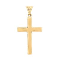 Men's Polished Cross Charm in 14K Yellow Gold