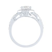 Lab-Created White Sapphire Ring in Sterling Silver