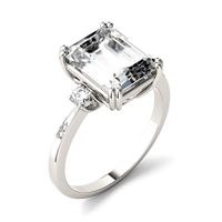 3 1/3 ct. tw. Moissanite Ring 14K White Gold