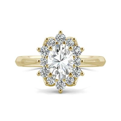 1 1/4 ct. tw. Moissanite Oval Ring 14K Yellow Gold