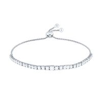 2 ct. tw. Lab Grown Diamond Graduated Bolo Bracelet in 14K White Gold