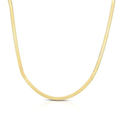 Herringbone Chain in 14K Yellow Gold, 18"
