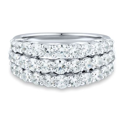 Lab Grown Diamond Three-Row Anniversary Band 14K White Gold (2 ct. tw.)