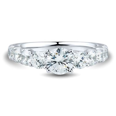 lab grown diamond engagement ring with trellis setting 14k white gold (2 ct. tw.)