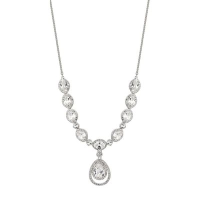Lab-Created White Sapphire Necklace in Sterling Silver