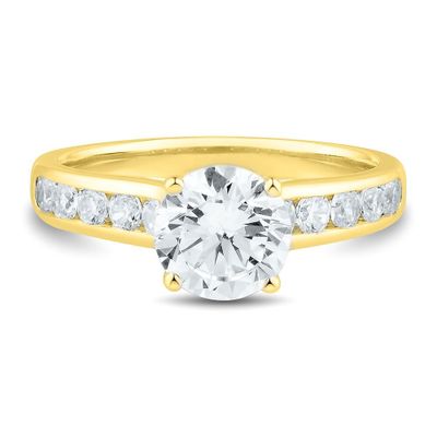 1 1/ ct. tw. Lab Grown Diamond Engagement Ring 14K Gold