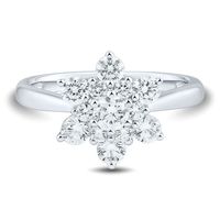 1 ct. tw. Lab Grown Diamond Star Ring 14K White Gold