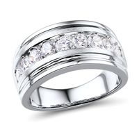 Men's / ct. tw. Diamond Ring 10K White Gold