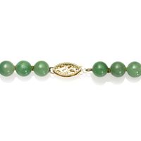 Jade Necklace in 14K Yellow Gold