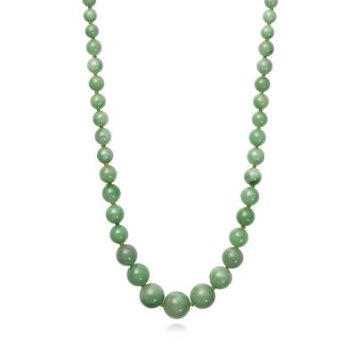 Jade Necklace in 14K Yellow Gold