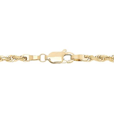Men's Glitter Rope Chain in 14K Yellow Gold, 18"
