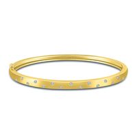 1/3 ct. tw. Diamond Oval Hinged Bracelet in 10K Yellow Gold