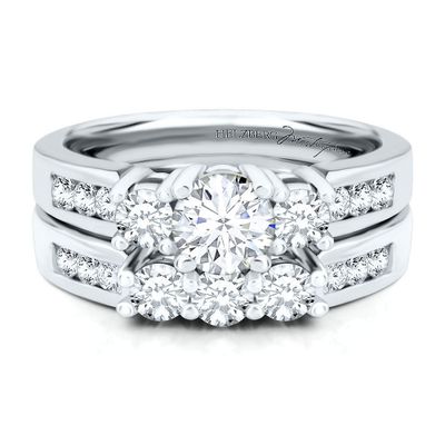 1 1/2 ct. tw. Diamond Engagement Ring Set 18K Gold