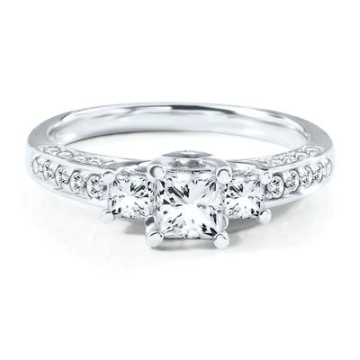 1 ct. tw. Three-Stone Diamond Engagement Ring 14K Gold