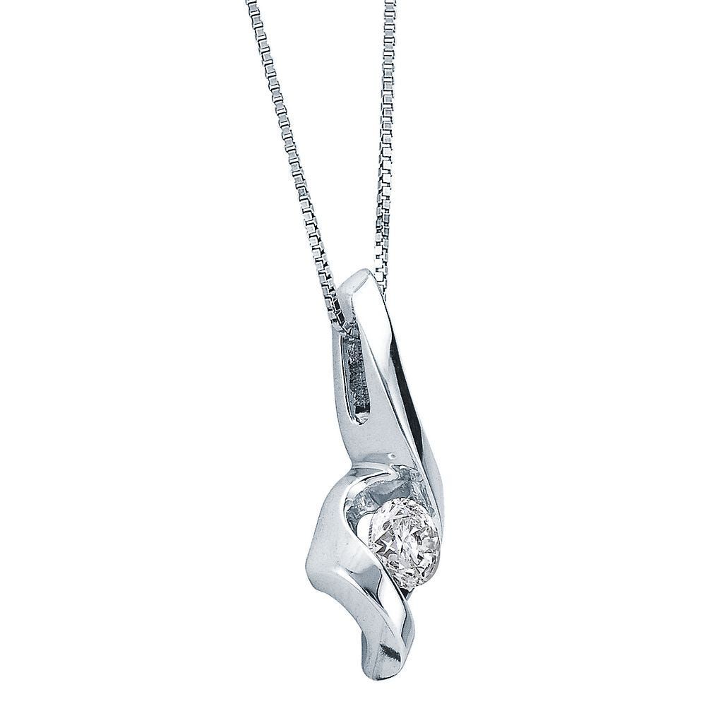 1/ ct. tw. Diamond Pendant in 14K White Gold