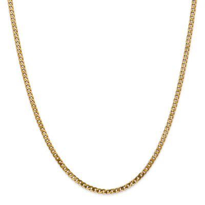 Men's Beveled Curb Chain in 14K Yellow Gold