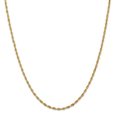 Men's Semi-Solid Rope Chain in 14K Yellow Gold, 24"