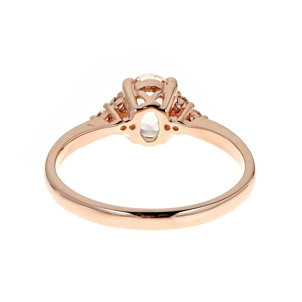 Morganite & 1/ ct. tw. Diamond Ring 10K Rose Gold