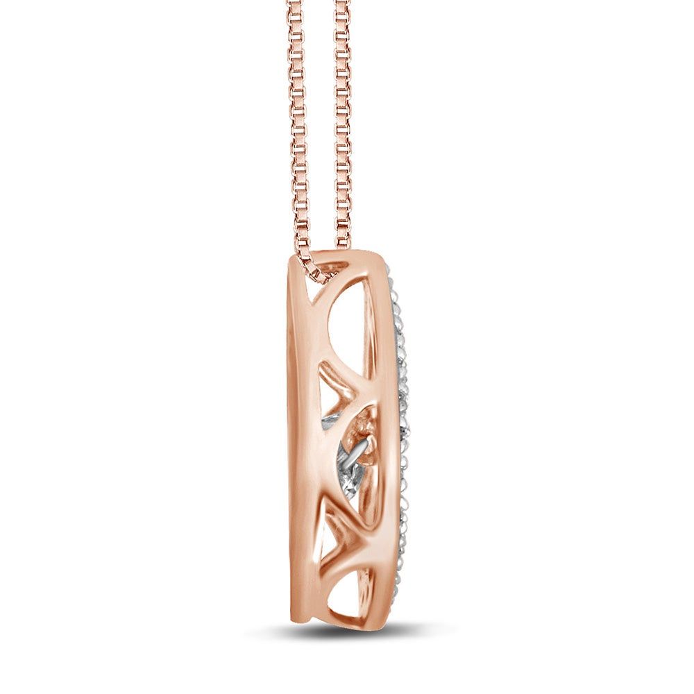 The Beat of Your Heart® 1/5 ct. tw. Diamond Pendant in 10K Rose Gold