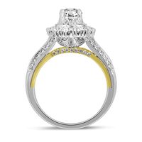 Greta Round Diamond Engagement Ring 14K White Gold (7/8 ct. tw.)