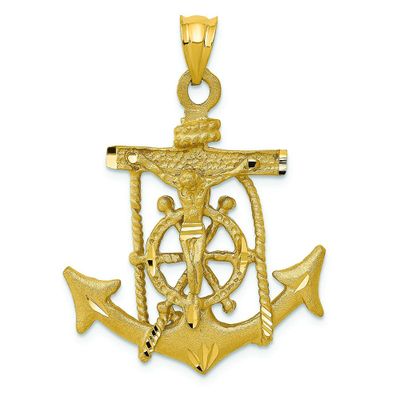 Mariners Cross Charm in 10K Yellow Gold