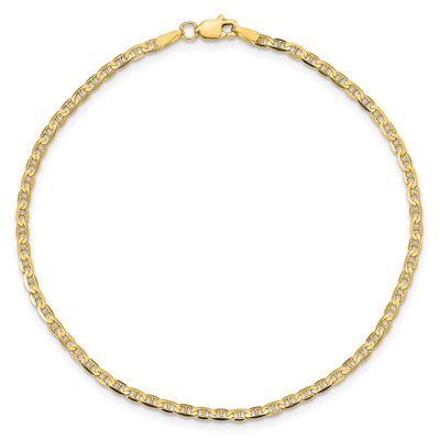 Anchor Anklet Bracelet in 14K Yellow Gold