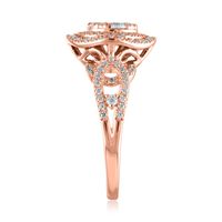 7/8 ct. tw. Diamond Swirl Cluster Ring 14K Rose Gold