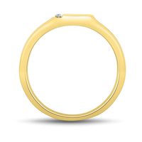 Diamond Signet Ring 10K Yellow Gold