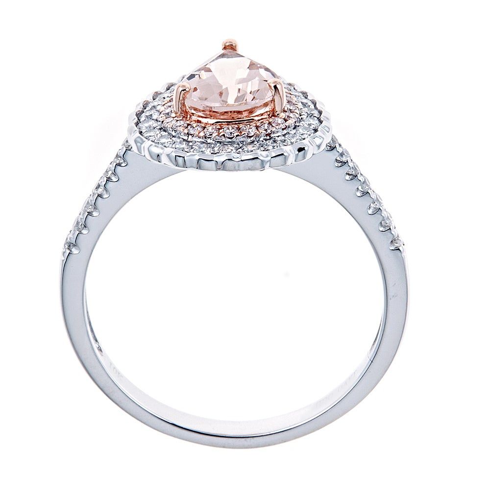 Morganite & / ct. tw. Diamond Ring 14K Rose Gold