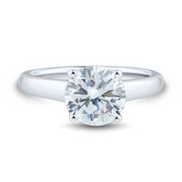 lab grown diamond round solitaire engagement ring 14k white gold (2 1/2 ct.)