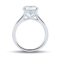 lab grown diamond round solitaire engagement ring 14k white gold (3 ct.)