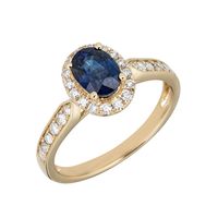 Shades of Love™ Sapphire & 1/2 ct. tw. Diamond Engagement Ring Set 14K Yellow Gold