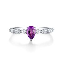 Amethyst & Lab-Created White Sapphire Ring Sterling Silver