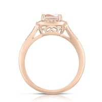 Morganite & 1/8 ct. tw. Diamond Ring in 14K Rose Gold