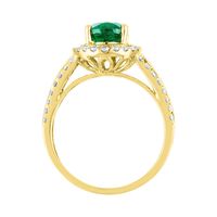 Emerald & 5/8 ct. tw. Diamond Ring 14K Yellow Gold