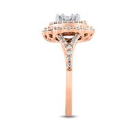 1 ct. tw. Diamond Double Halo Composite Ring 14K Rose Gold