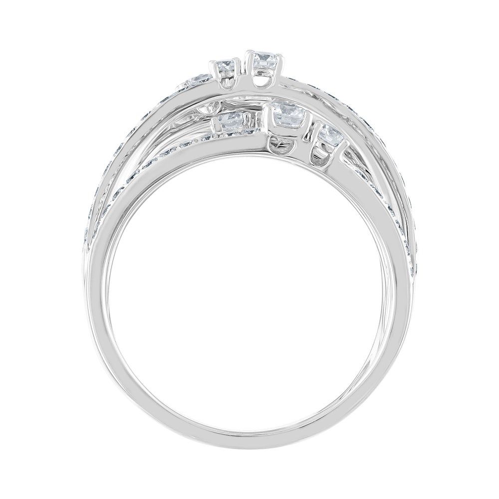 1 5/8 ct. tw. Diamond Multi-Row Ring 14K White Gold