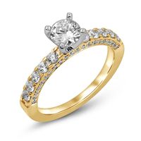 2 ct. tw. Diamond Engagement Ring Set 14K Yellow Gold