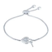 Rhythm & Muse™ Lock & Key White Sapphire Bolo Bracelet in Sterling Silver
