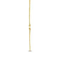 Polished Circle Lariat Necklace in 14K Gold