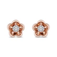 Enchanted Disney 1/7 ct. tw. Diamond Mulan Earrings in 10K Rose Gold