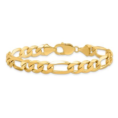 Men's Flat Figaro Bracelet in 14K Yellow Gold